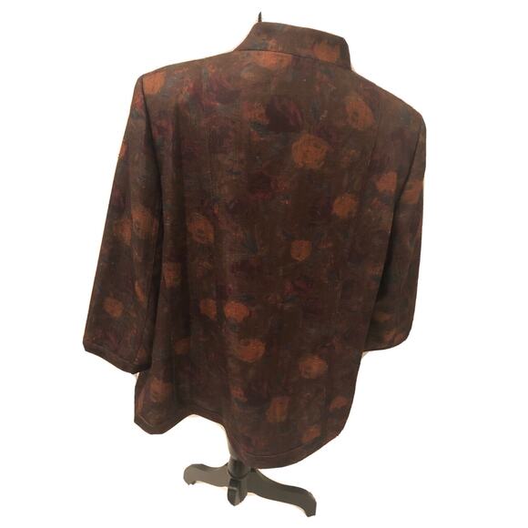 Kim Rogers‎ multicolor blended faux pockets long sleeve open blazer jacket 22W - Picture 4 of 8